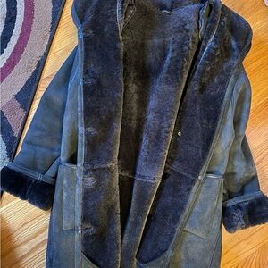 Women's Black Shearling Coat